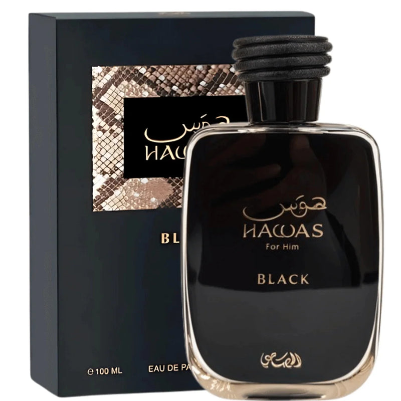 Hawas Black Rasasi Eau De Parfum - Perfume Árabe Masculino 100ml